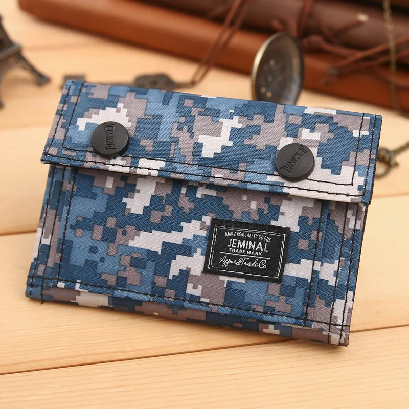 

Camouflage Oxford Casual Men's Wallets Middle School Students Sports Wallet And Purse Credit Bank ID Card Case Holder Male