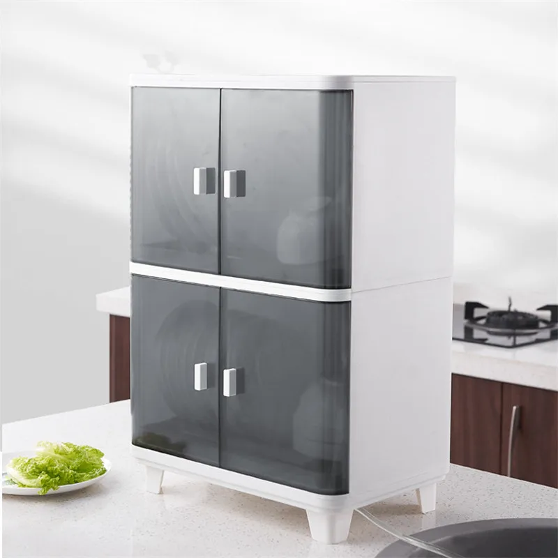 

Kitchen Organizer Dish Drying Rack Drainer Household Single/Double Layer Dishes Storage Cabinet Box for Kitchen Accessories