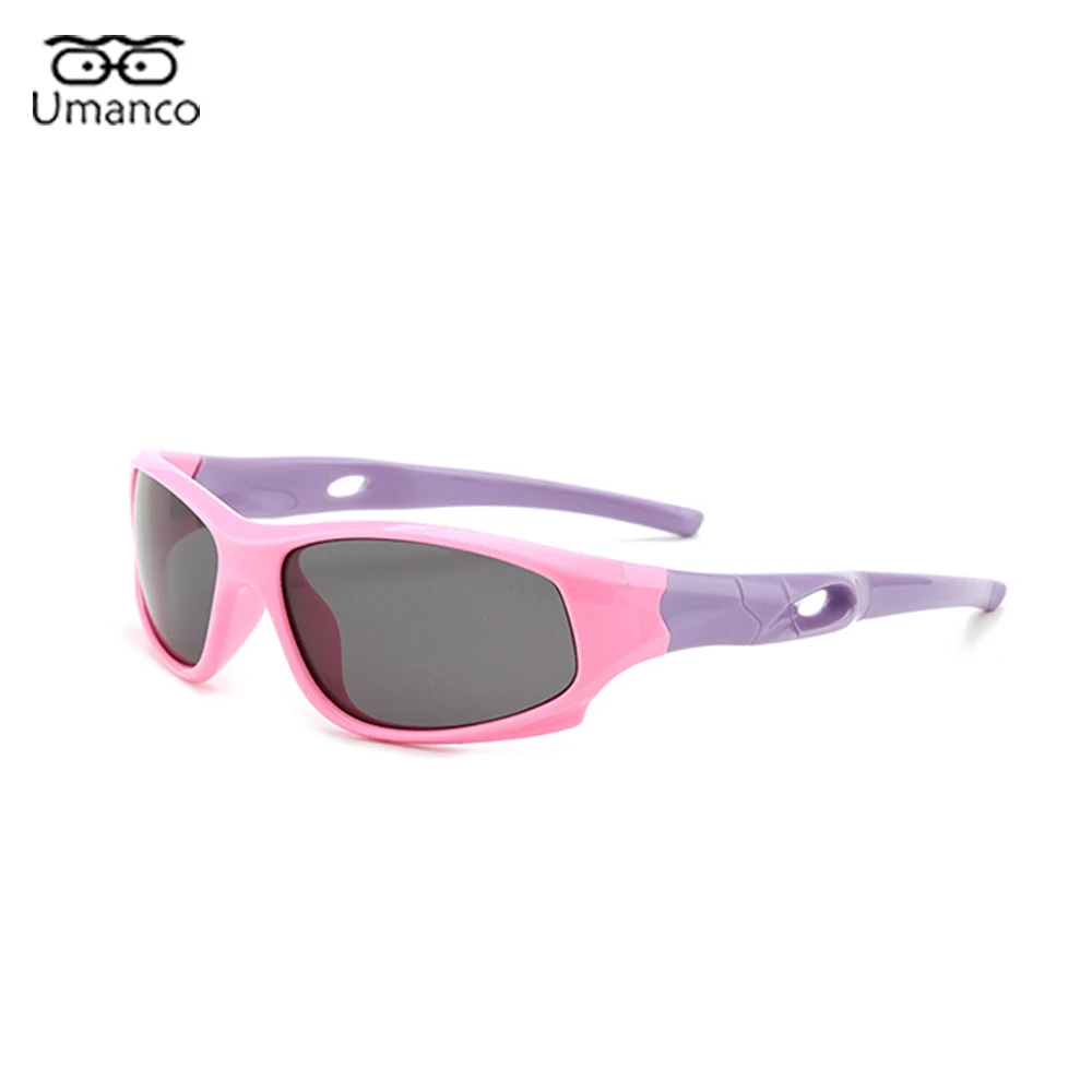 

Umanco 2021 Sports Polarized Sunglasses for Children Kids Silicone Frame TAC Lens Boys Girls Gift Eyeglasses Sunshades UV400