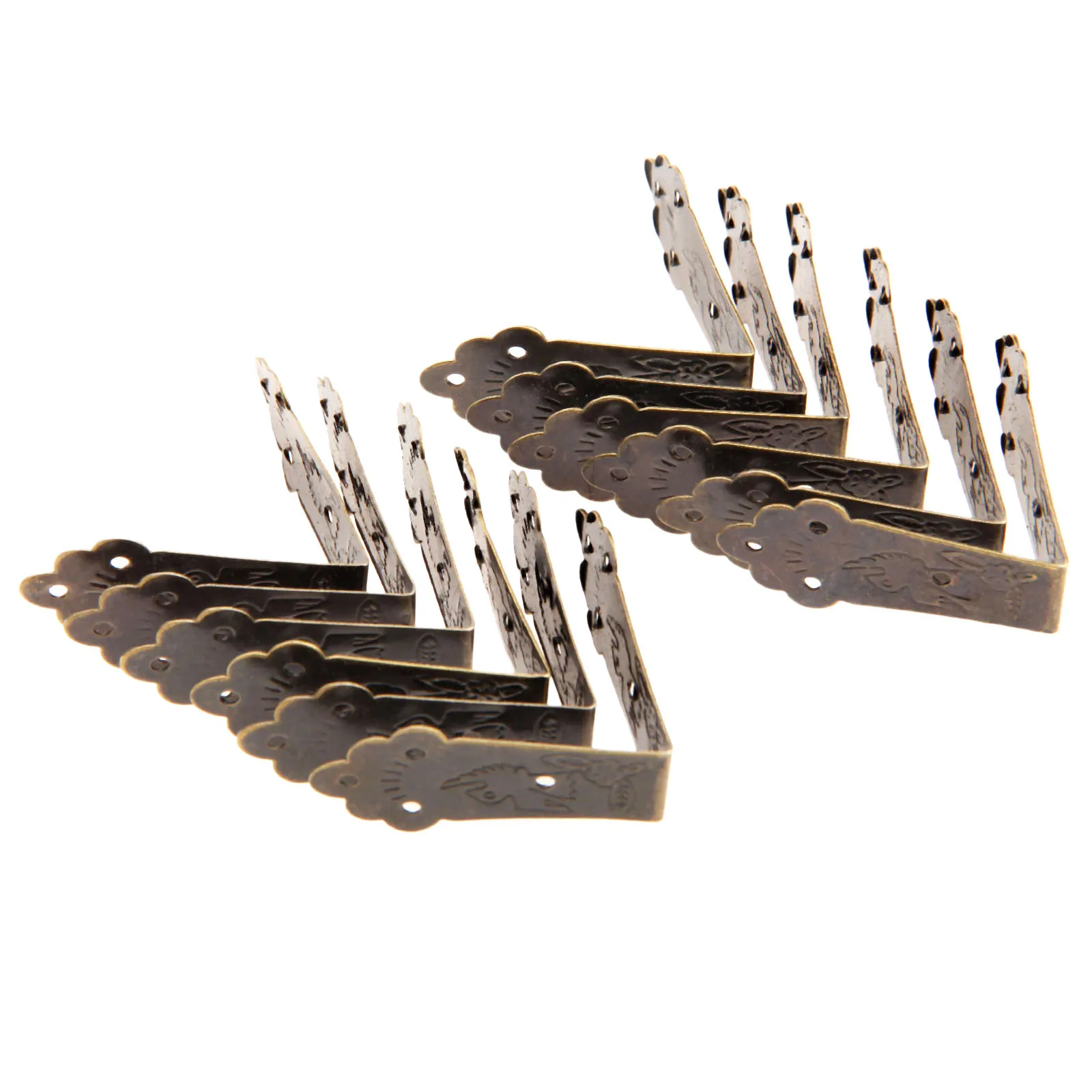 

Чехол для украшений, деревянный, под античную бронзу, декоративный, угловые скобы для мебели, 20 шт.