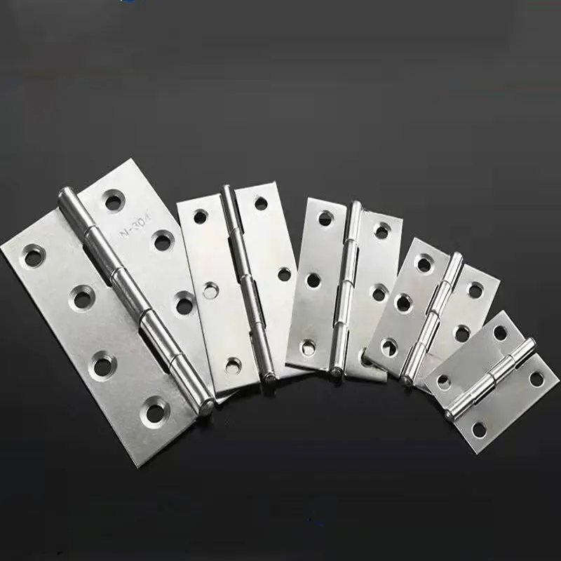 

2-10pcs Stainless Steel Flat Hinges Door Window Connector Drawer 2/3/4 Inch Furniture Bookcase Cabinet Hardware