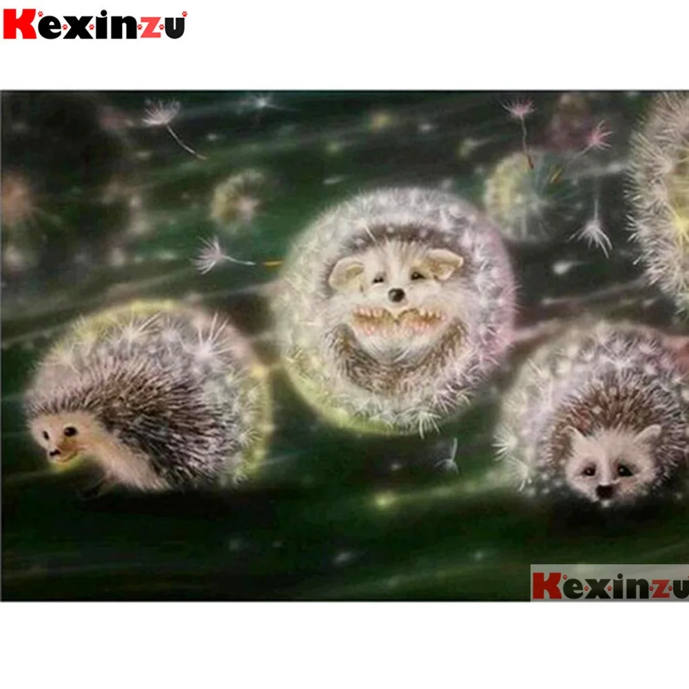 Полноформатная/круглая 5d алмазная живопись ежик 3d вышивка крестиком Алмазная