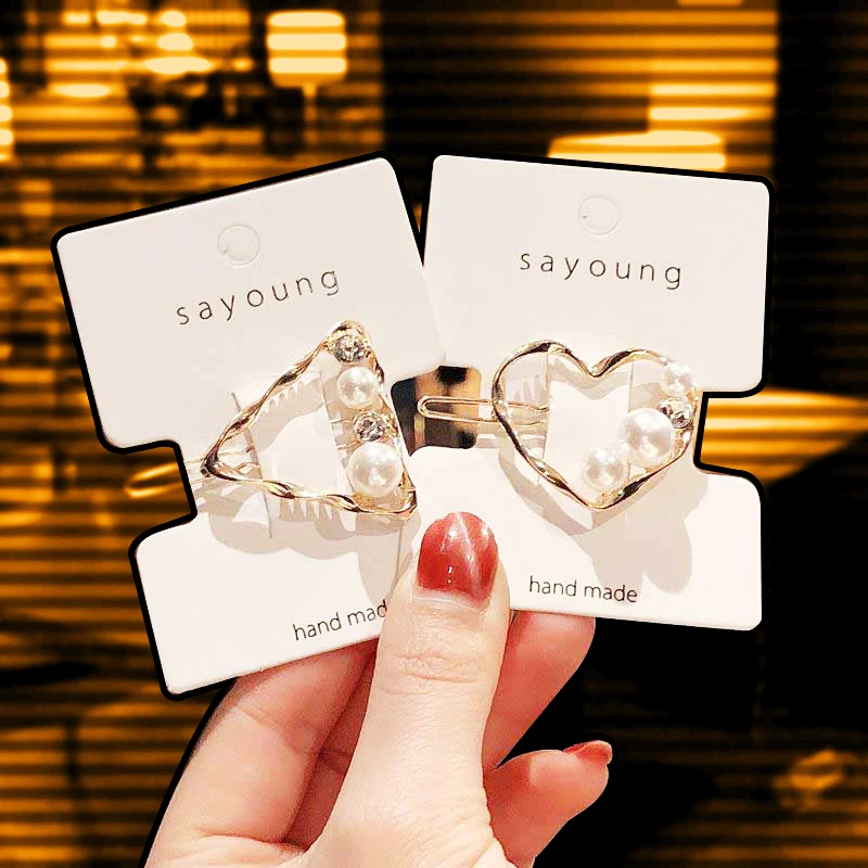 Модные корейские заколки для волос с имитацией жемчуга женская заколка женщин и