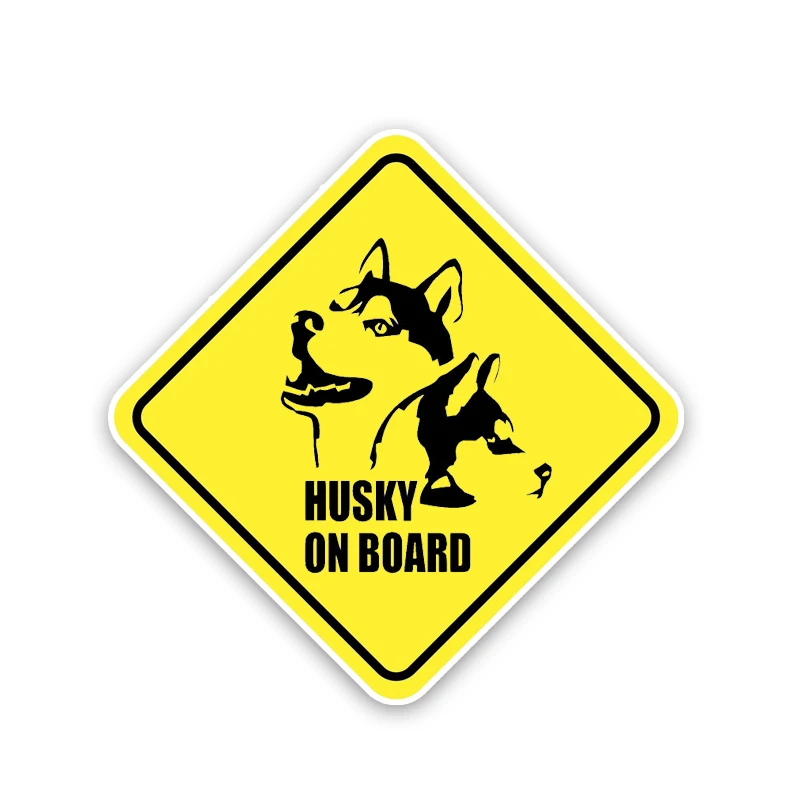 

Car Stickers Decals Fashion HUSKY ON BOARDCover Scratches Accessories for Rear Windshield Window Trunk Bumper KK15*15cm