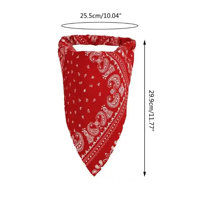 

Female elastic boho floral bandanna triangle headwrap scarf 649c