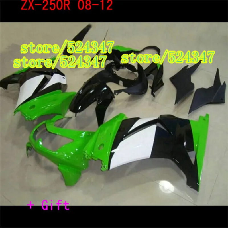 

Комплект обтекателей для мото литьевой формы KAWASAKI Ninja ZX250R 08 09 10 11 12 13 14 EX250 2008 2014 белый зеленый черный комплект обтекателей