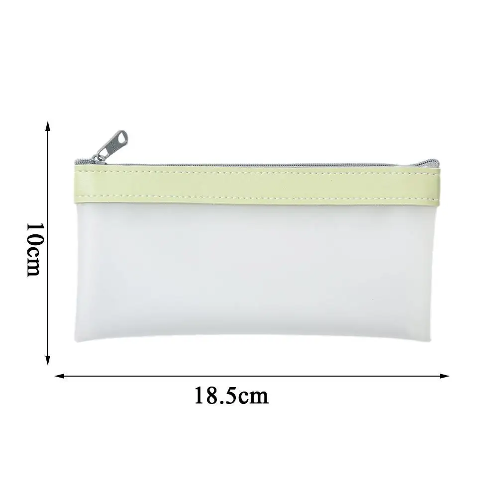 

Simple Transparent TPU Leather Korean Fashion INS Pencil Pencil Bag School Organizer Case Pen Pouches Pencilcase Case Stati T5Q6