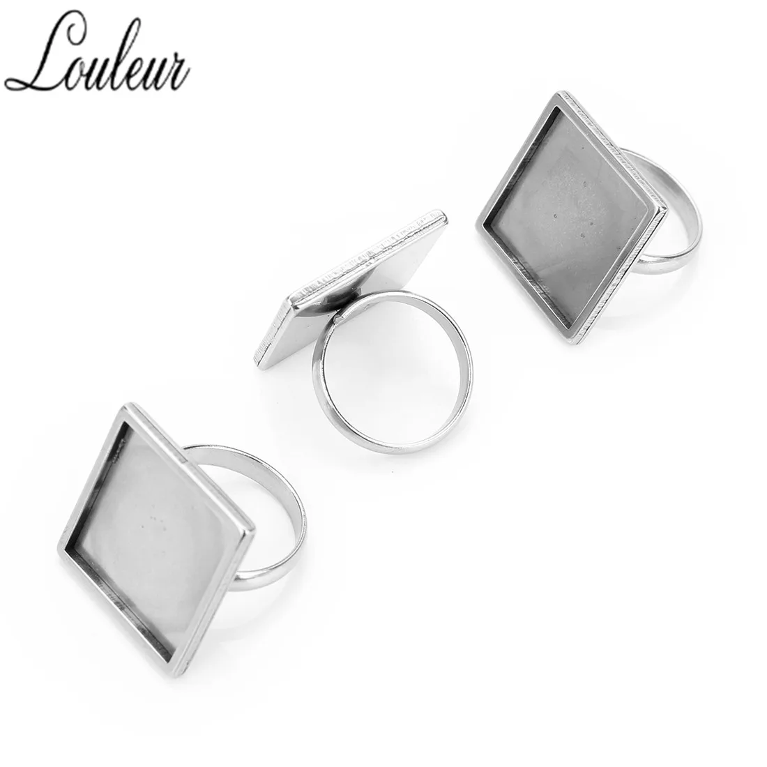 Основание для открытых колец из нержавеющей стали 2 шт./лот подходит квадратных