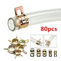 80x spring fuel water line hose pipe air tube fastener clamps clip 678910mm car accessories auto fastener