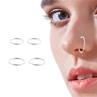 europe and the united states new trend 925 sterling silver nose ring woman round nose body piercing jewelry not allergic