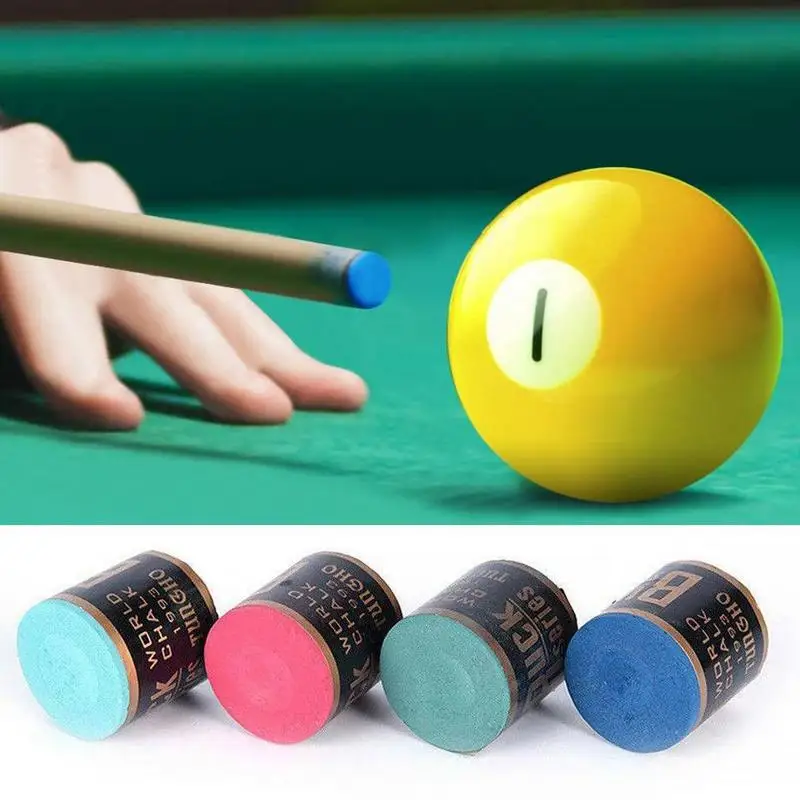 

New 2pcs/set Billiard Chalks Pool Cue Stick Chalk Snooker Billiard Accessories Easy Powder Billiard Chalk Wholesale 4 Colors