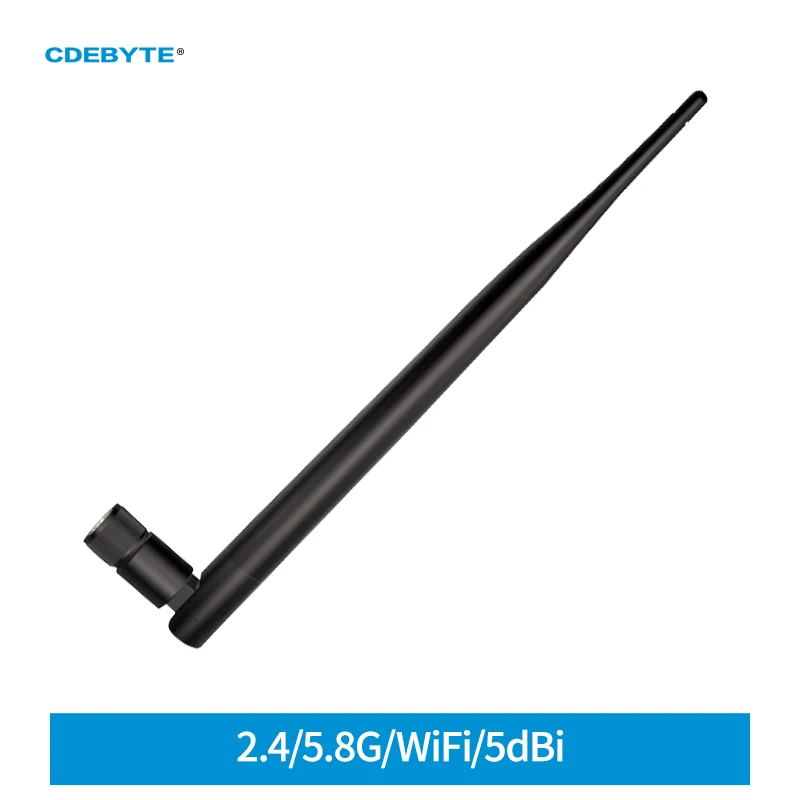 2PCS TXWF-JKS-20 Dual Band 2.4GHz 5.8GHz 5dBi Wifi Rubber Antenna SMA-J for ZigBee Module Blue-tooth Network Card Router IoT