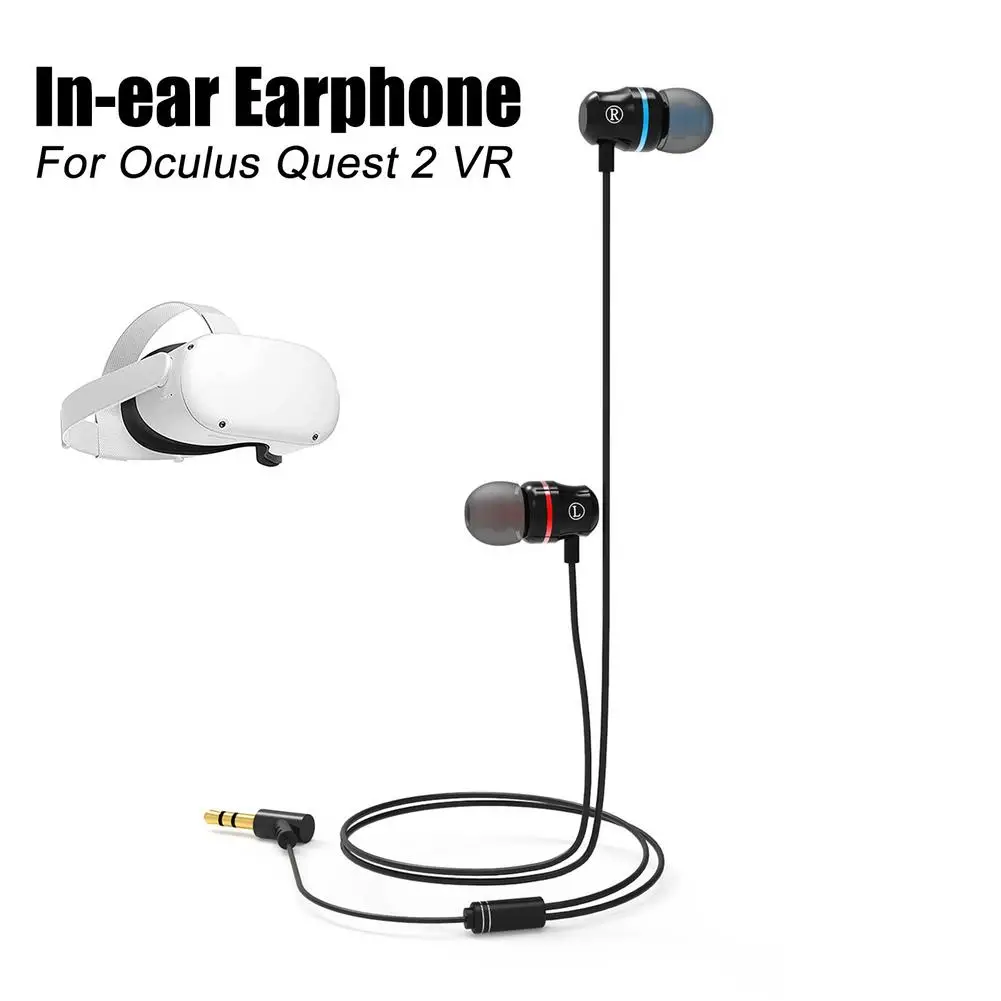 

Аксессуары VR для Oculus Quest 2, сменные внутриканальные проводные наушники-вкладыши с органайзером для проводов и силиконовыми колпачками для н...