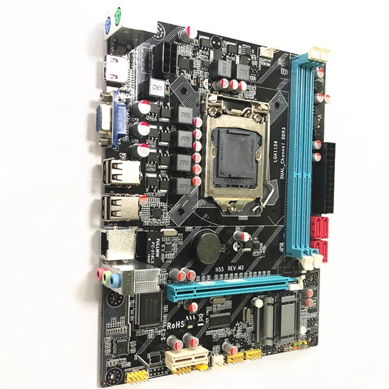 

Материнская плата X7AA HM55, LGA, 3,5-контактный разъем для настольного ПК, LGA 1156, i3, i5, ЦП, память DDR3, VGA, совместимая с HDMI материнская плата