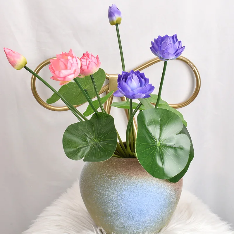 

Artificial Flowers, 25cm Lotus Lotus, Home Office Desktop Hotel Decoration, Wedding Photography Props Ornaments, Silk Flower