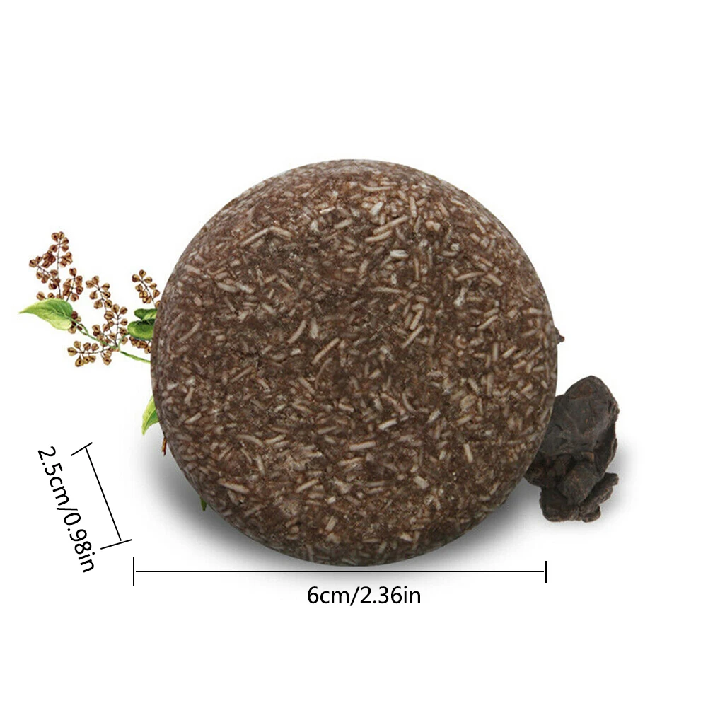 

New Polygonum Essence Hair Darkening Shampoo Bar Soap Natural Organic Mild Formula Hair Shampoo Gray Hair Reverse Hair Cleaning