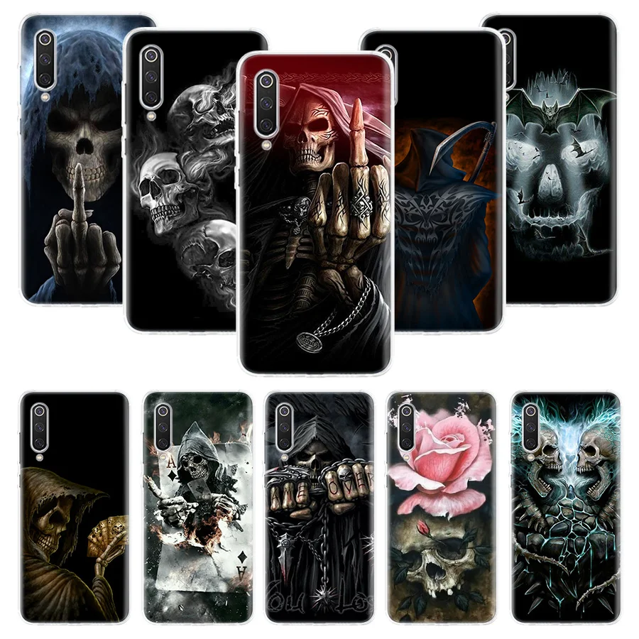Чехол Grim Reaper Skull Skeleton для Xiaomi Redmi Note 10 9 9S 8 7 6 8T 8A 7A 6A S2 K30 K20 MI CC9 F1 Lite Pro Мягкий ТПУ чехол
