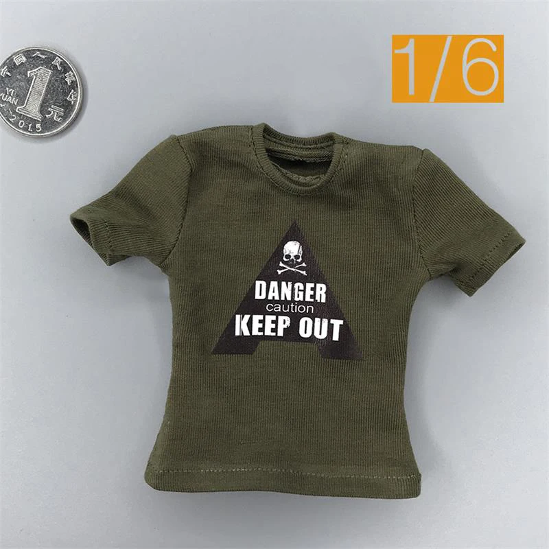 

In Stock For Sale 1/6 Scale Vest Short Sleeve T Shirt For Usual 12 Inch Doll Soldier Action Figures Collection