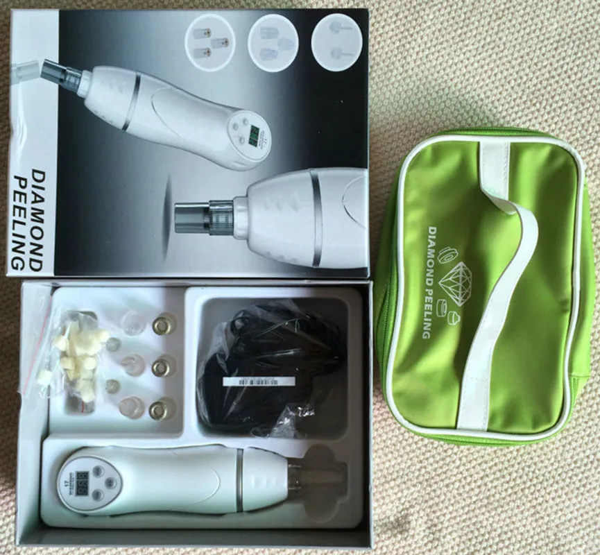 Алмазное 17 портативное устройство для микродермабразии алмазного пилинга