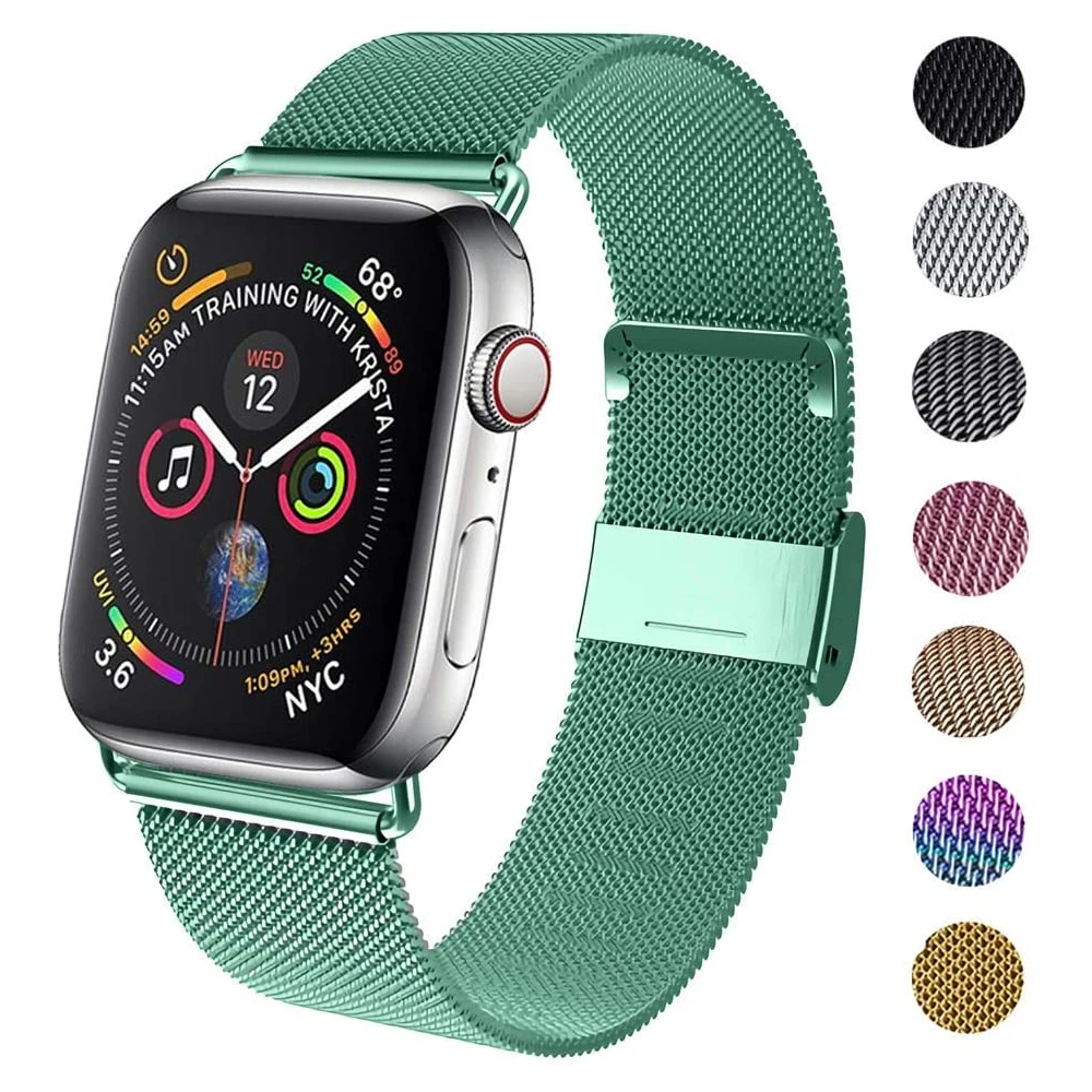 

Milanese Loop band for Apple Watch strap Series 5/4/3/2/1 42mm 44mm 38mm 40mm Stainless Steel bracelet watchband for iwatch 5/4