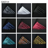 new pocket square handkerchief accessories paisley solid colors vintage business suit handkerchief breast scarf 2525cm