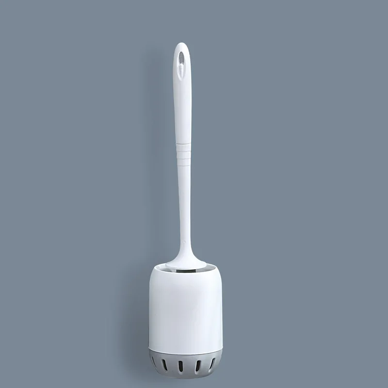 Wall-mounted White Автоматичесой сушки щетка для туалета мягкая меховая длинная ручка угловой очиститель для туалета щетка настенная домашняя инструменты аксессуары для ванной комнаты - Цвет: Wall-mounted White