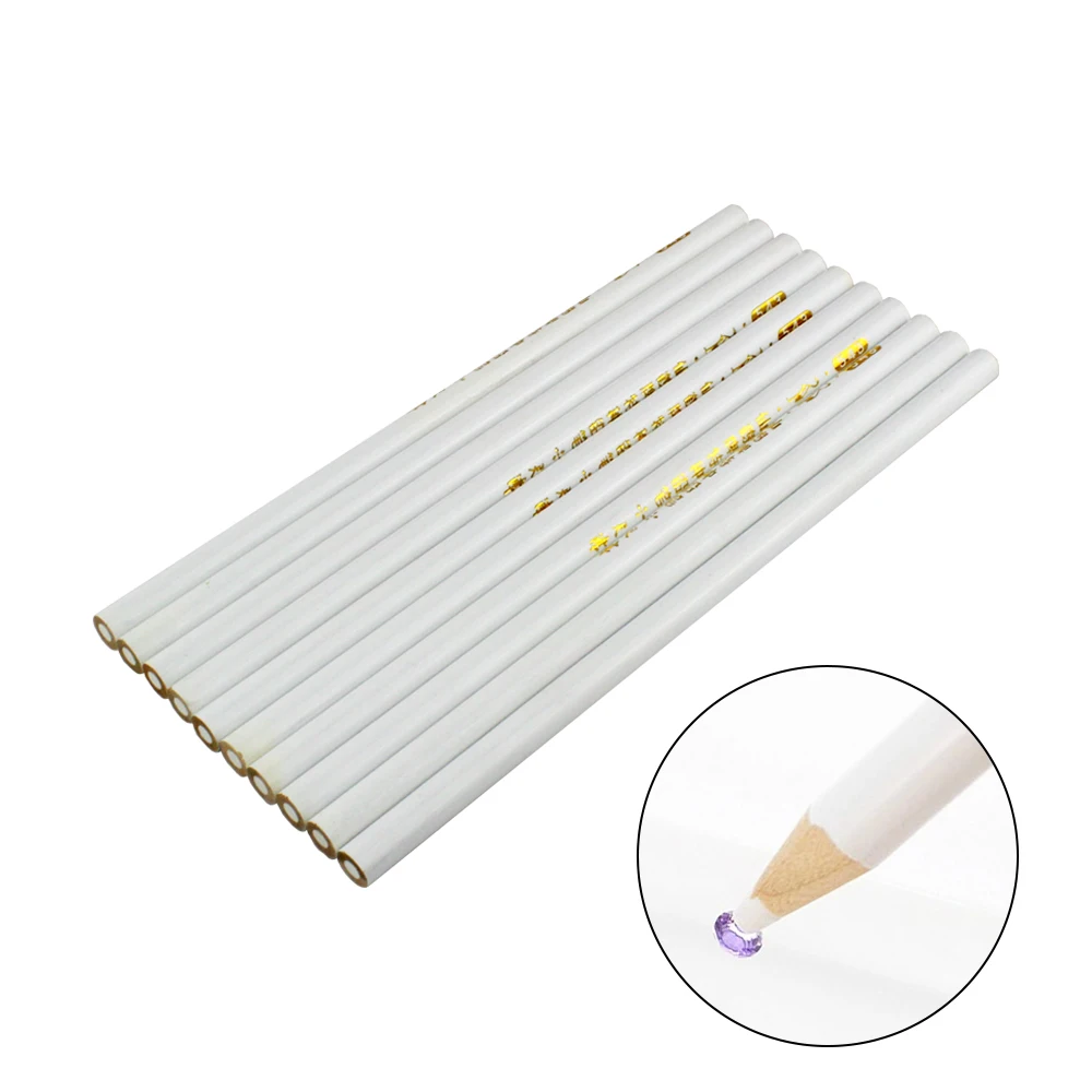 10 шт./лот Стразы для ногтевого дизайна инструмент выбора драгоценных камней