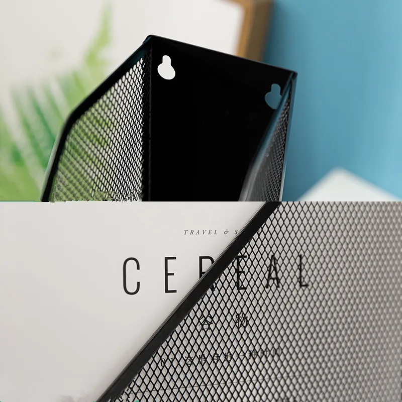 Черный Серебряный держатель для журнальных файлов металлическая сетка книжные