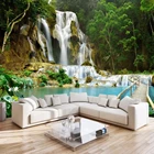 Водопад пейзаж на заказ 3D нетканый фон для телевизора фото самоклеящиеся обои для гостиной спальни настенная водонепроницаемая