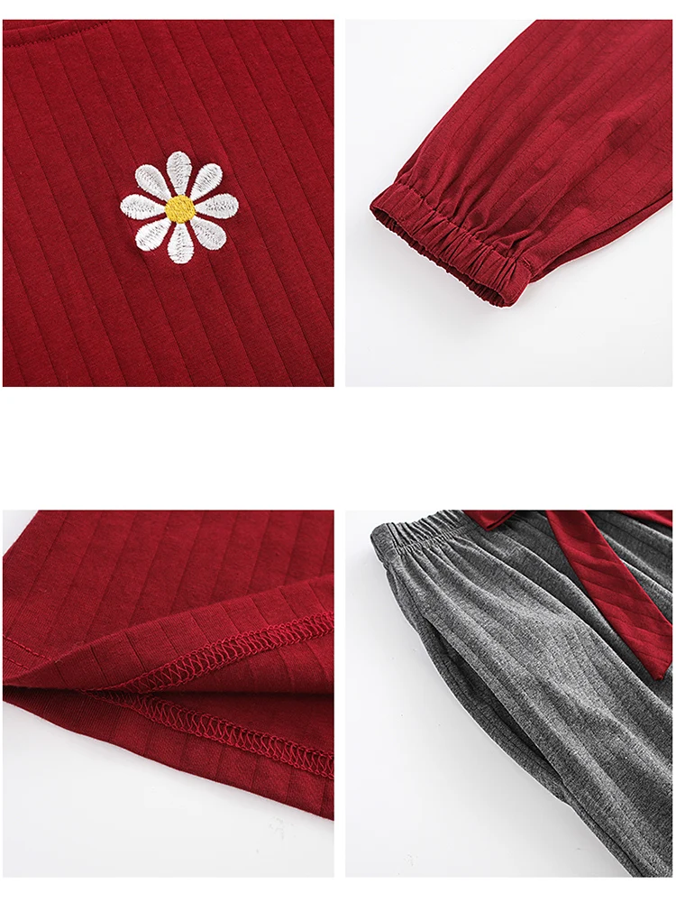 

BZEL Red Hot Sale Women's Pajamas Sets Autumn Spring Female Pyjamas Soft Sweet Pijamas Cute Simple Sleepwear Casual Homewear 2PC