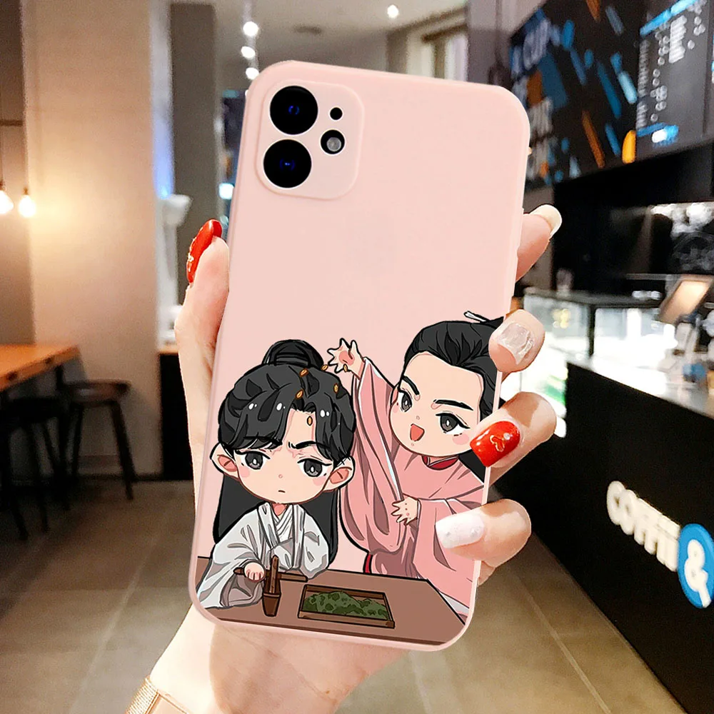 

2021 Word of Honor TV Shan He Ling Pink Soft Phone Case For iPhone 12 11 Pro Max 8 7 6 6S Plus 5 5S SE2020 XR X XS Max Coque
