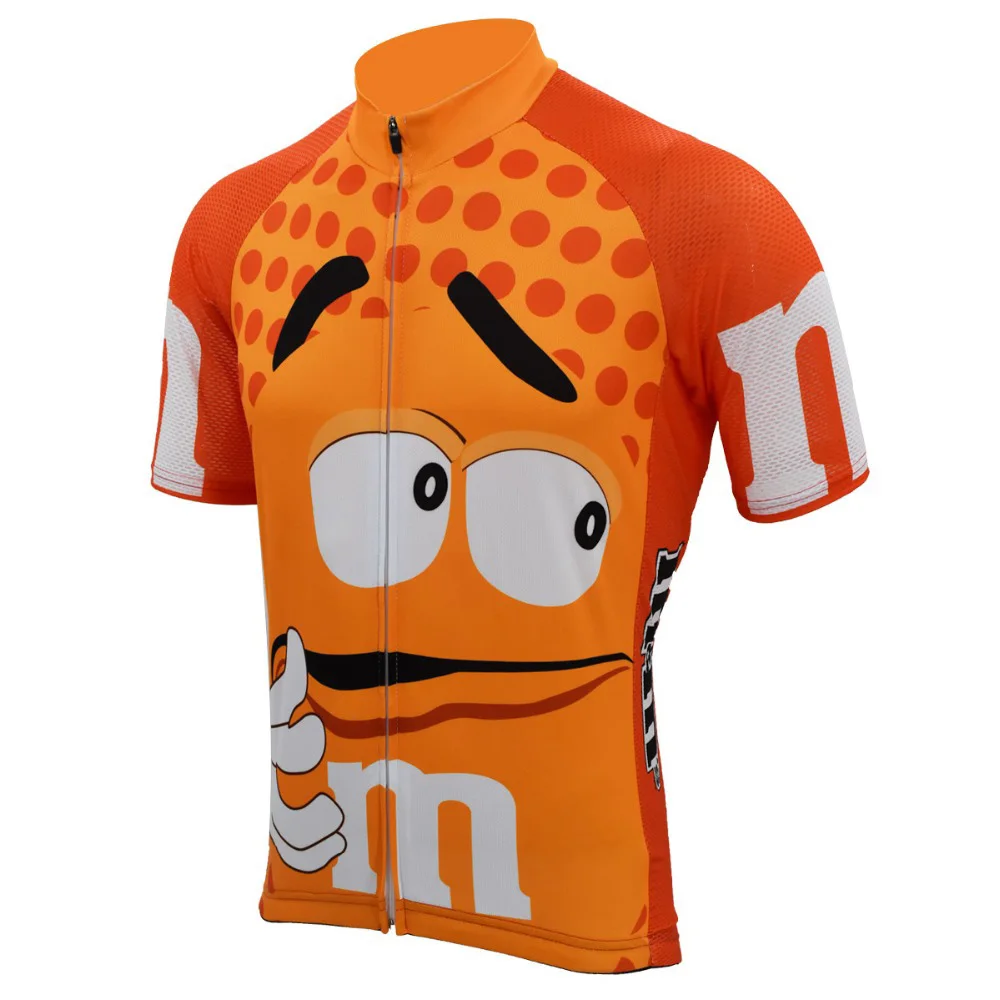 

Men Cycling Jersey Summer Short Sleeve Bike Wear Jersey Orange Clothing Cycling Top Breathable Cycling Jersey