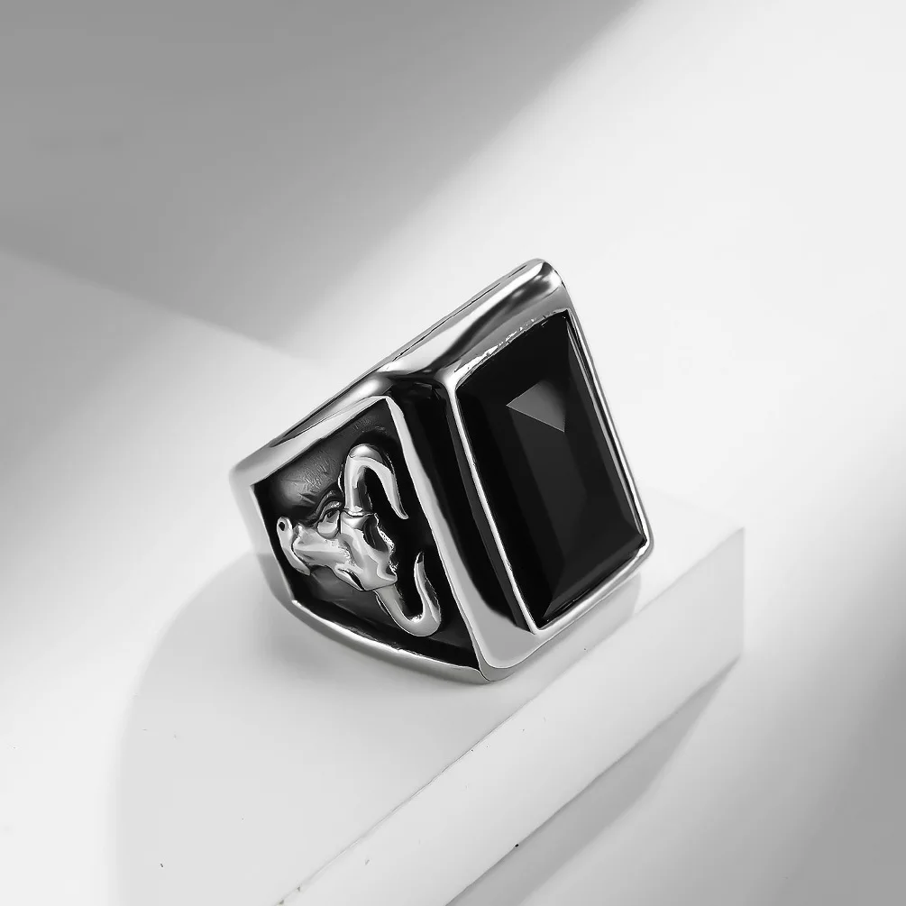 Мужские и женские кольца из нержавеющей стали Megin D винтажные в стиле панк с