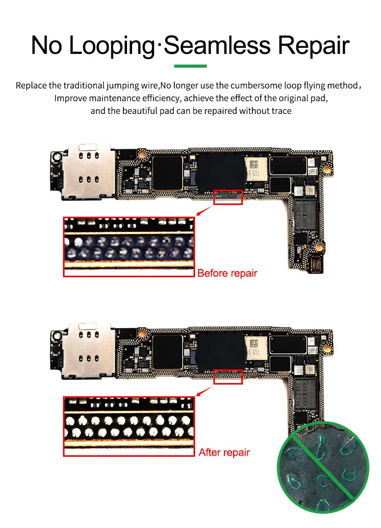 5pcs relife rl 007ga no looping repair spot welding piece jumping wire repair solder points seamless repair for mobile phone free global shipping