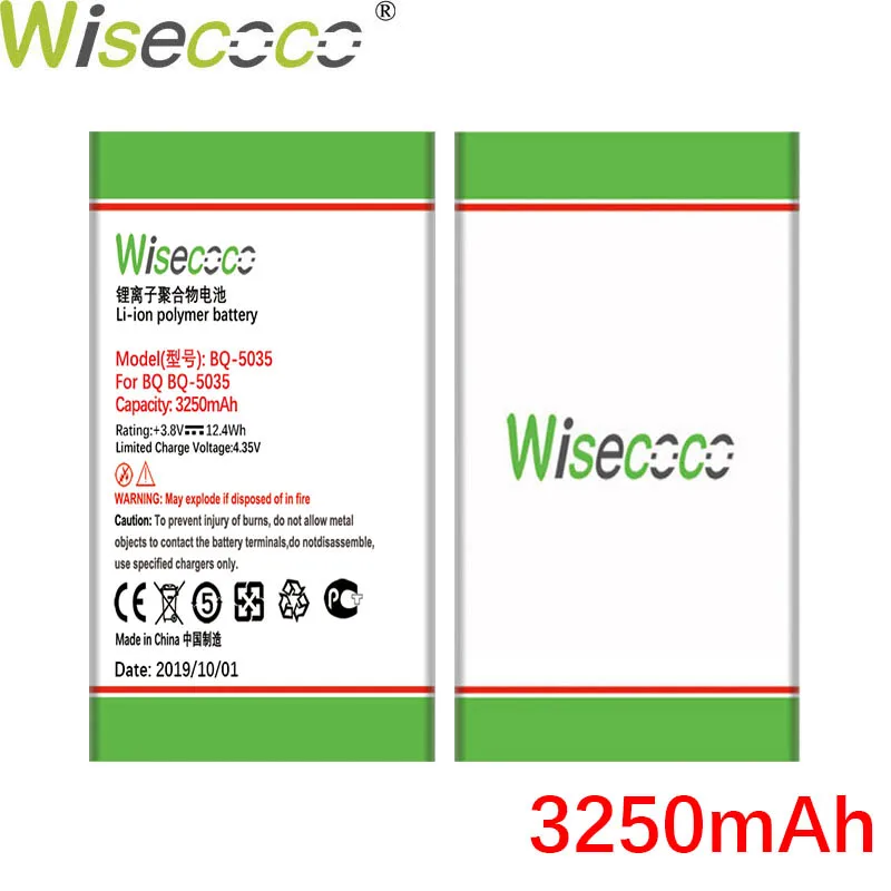 WISECOCO 3250 мАч батарея для BQ BQS 5035 BQ-5035 бархатный мобильный телефон новейшее производство высокое качество батарея+ номер отслеживания