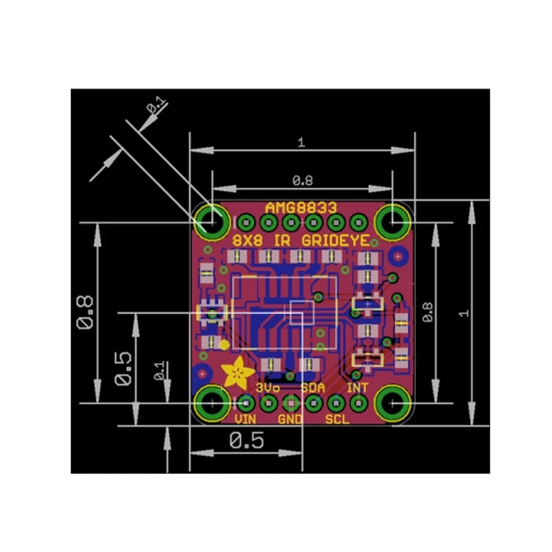 Инфракрасный Тепловизор AMG8833 IR 8x8 матричный датчик измерения температуры L74C |