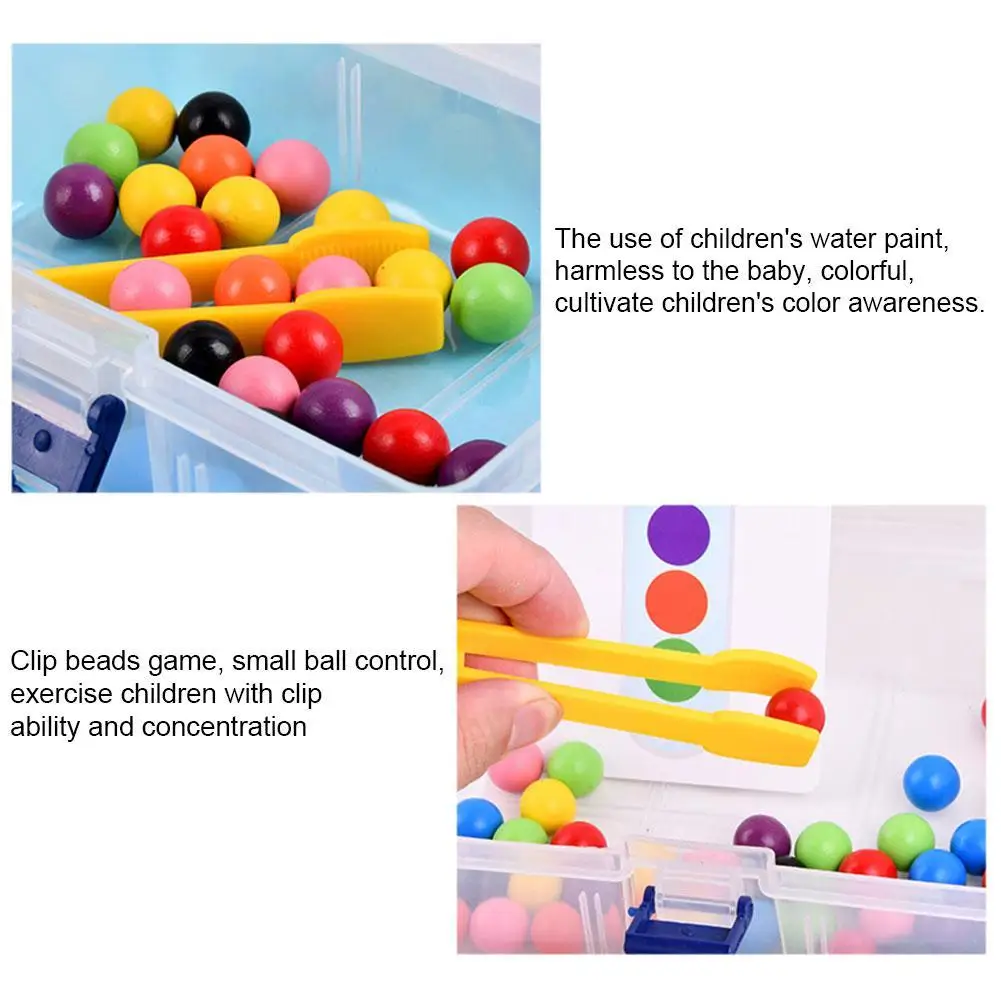 

Clip Beads Test Tube Toy Children Logic Concentration Aids Game Educational Toy Teaching Motor Fine For Kids Training Monte T9X6