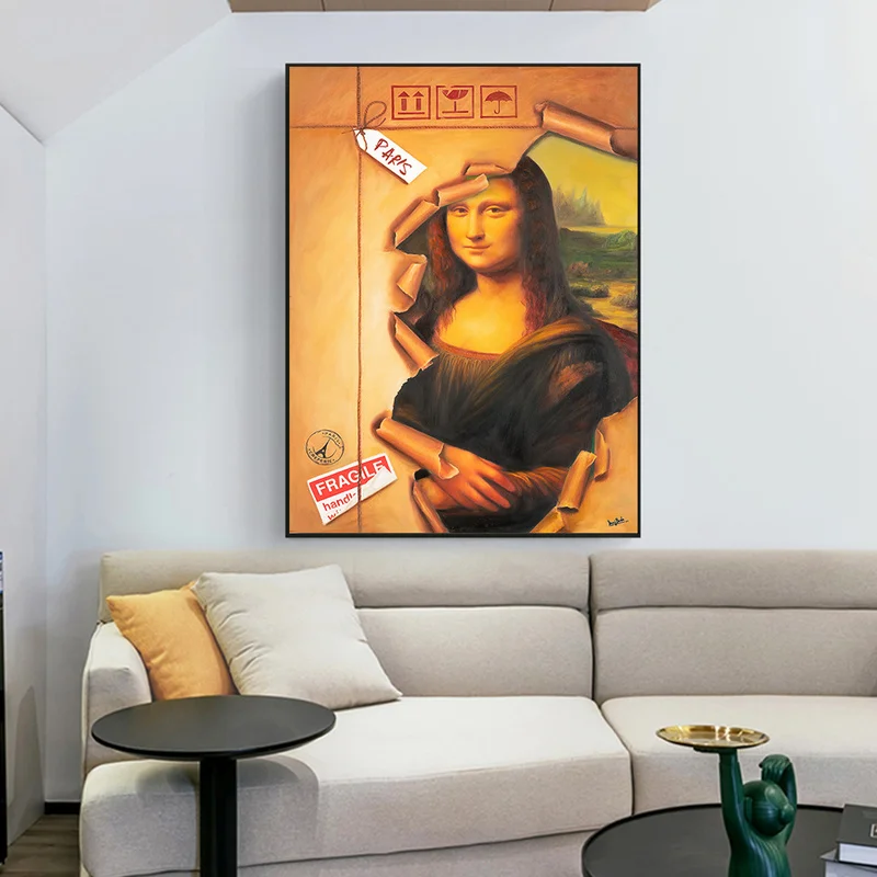 Картина на холсте Мона Лиза популярное искусство Настенная картина для декора