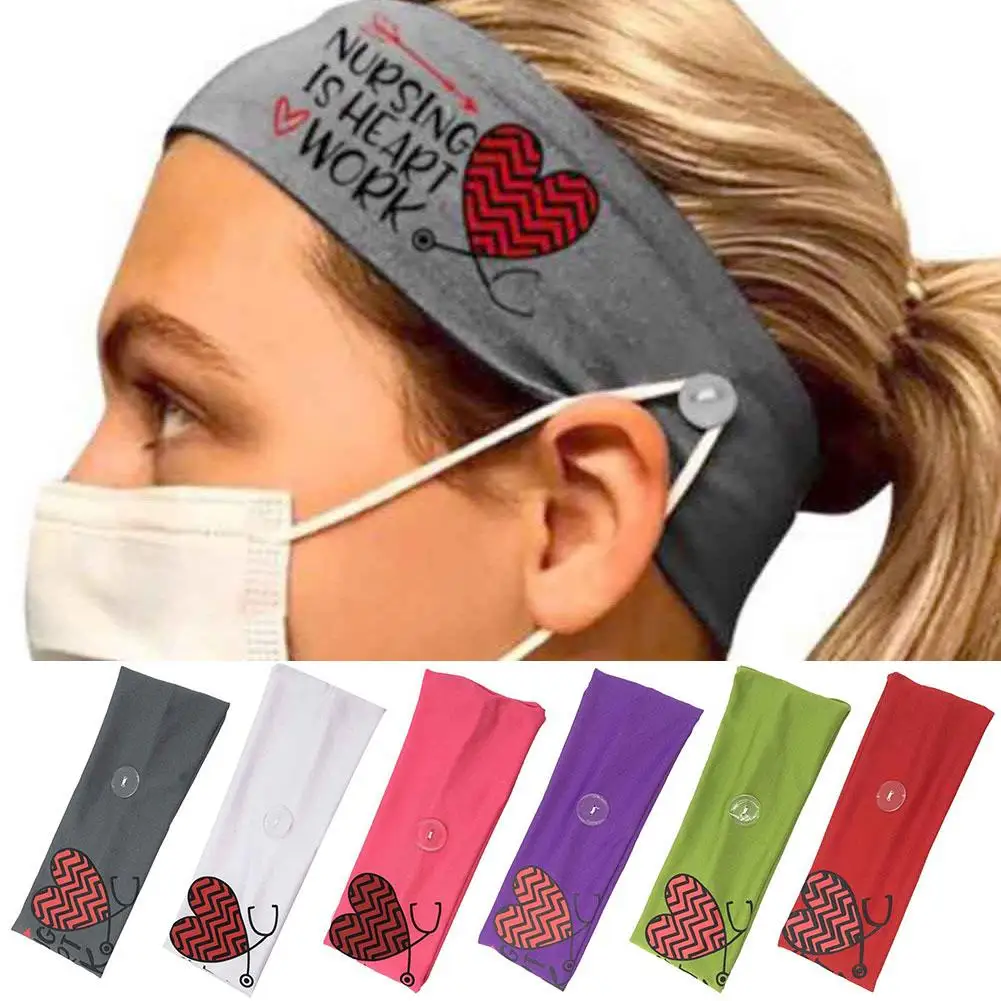 

Solid Sports Headband 6 Styles Fashion Simple Absorbing Sweat Elastic Hair Band Ears Protection Running Yoga Button Headwear