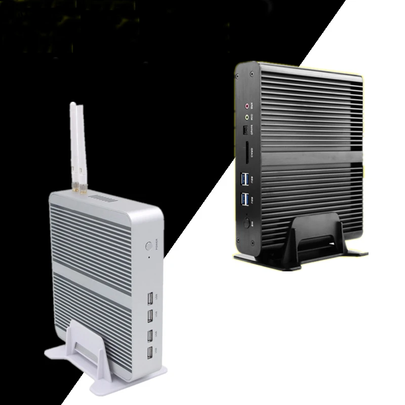 Процессор EGlobal fanless Мини ПК компьютер i5-7260U 8 ГБ+ 128 ГБ/256 ГБ Win10 двухъядерный процессор, 2* DDR4 Msata+ M.2 SSD+ 2," 4 K плеер HDMI DP VGA