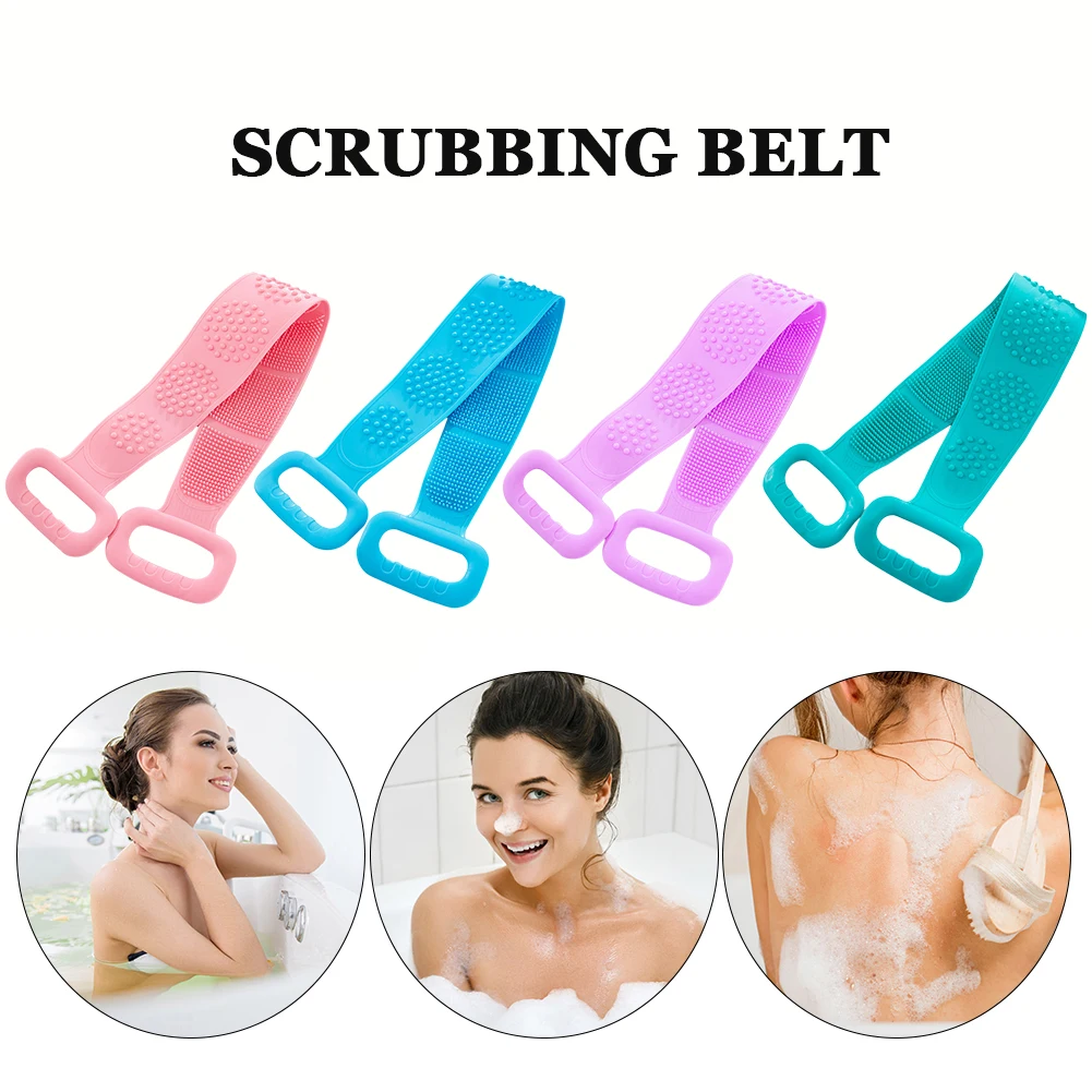 Двусторонняя Массажная щетка для ванной из силикона с эффектом