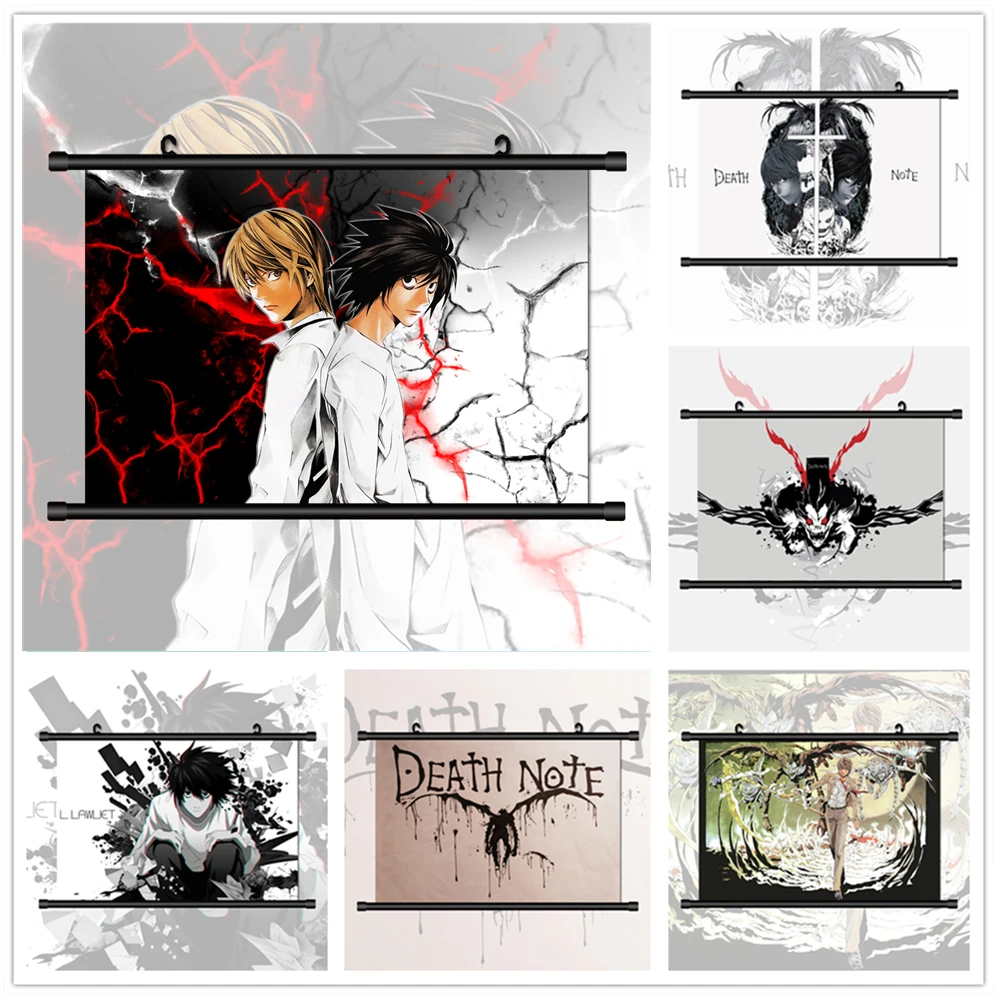 

Death Note L Lawliet Yagami Light Ryuk Anime Manga HD Print Wall Poster Scroll