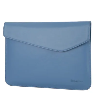Solid blue Водонепроницаемые гладкие Мультяшные Сумки из искусственной кожи для ноутбука Macbook Air 13 Сумка Pro 14 15 чехол для сенсорной панели ультратонкий женский чехол - Цвет: Solid blue