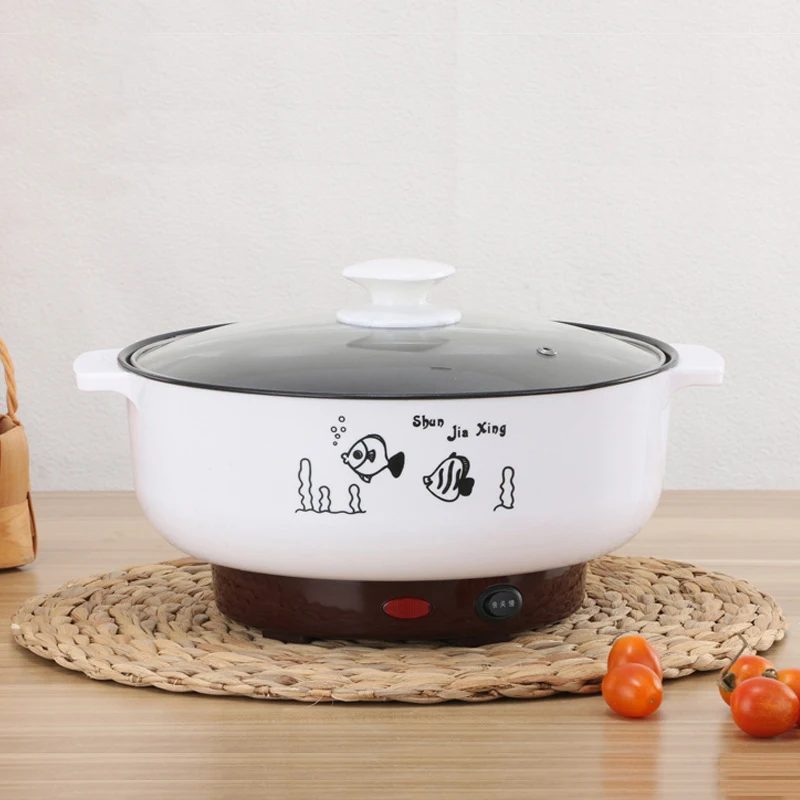 220 В многофункциональная электрическая плита с подогревом сковорода кухонная