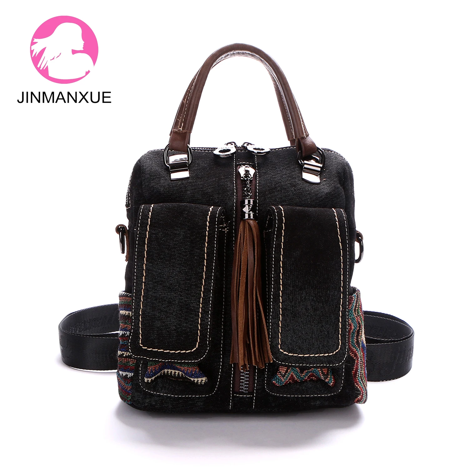 

Женская сумка через плечо, из джинсовой ткани, универсальная