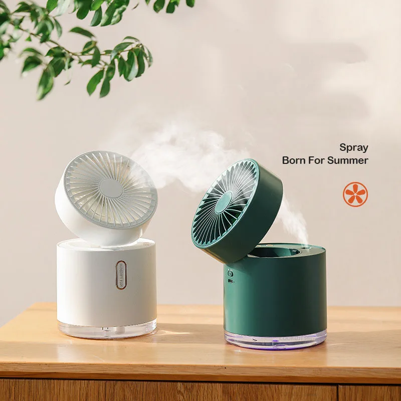 

Youpin USB Air Conditioner Air Cooler Fan Desktop Air Cooling Fan Humidifier Purifier Aromatherapy Spray Moisturizing Fan Gift