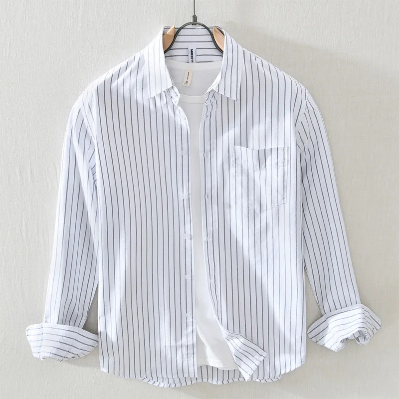 

New men's casual stripe shirt gm803 in spring and summer