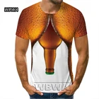 Мужская футболка, Повседневная футболка с 3D принтом, забавное пиво, мужские Летние Стильные топы для вечеринок, эластичная футболка для пары, уличная одежда