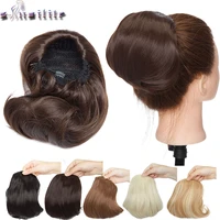 s noilite hepburn style chignon hair drawstring clip in hair bun synthetic chignon hairpiece for women