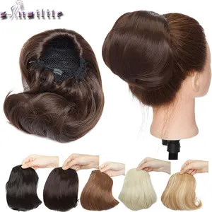 Шиньон S-noilite в стиле Хепберн, зажим для волос, синтетический шиньон для женщин